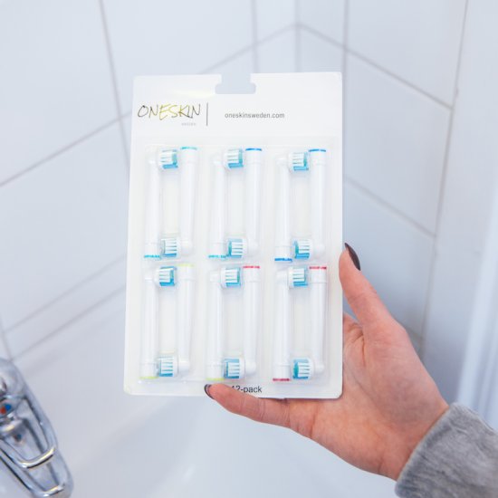 Toothbrush heads compatible with Oral-B (12-pack) - Click Image to Close
